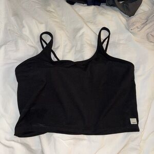 Vuori Black Strappy Crop Top